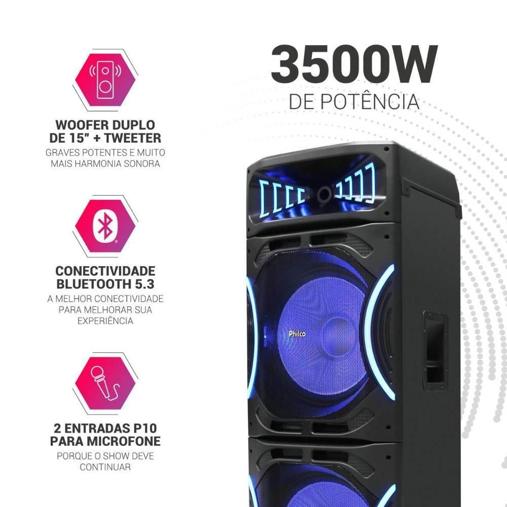 Caixa De Som Acústica Philco Connection Pcx35000 3500W