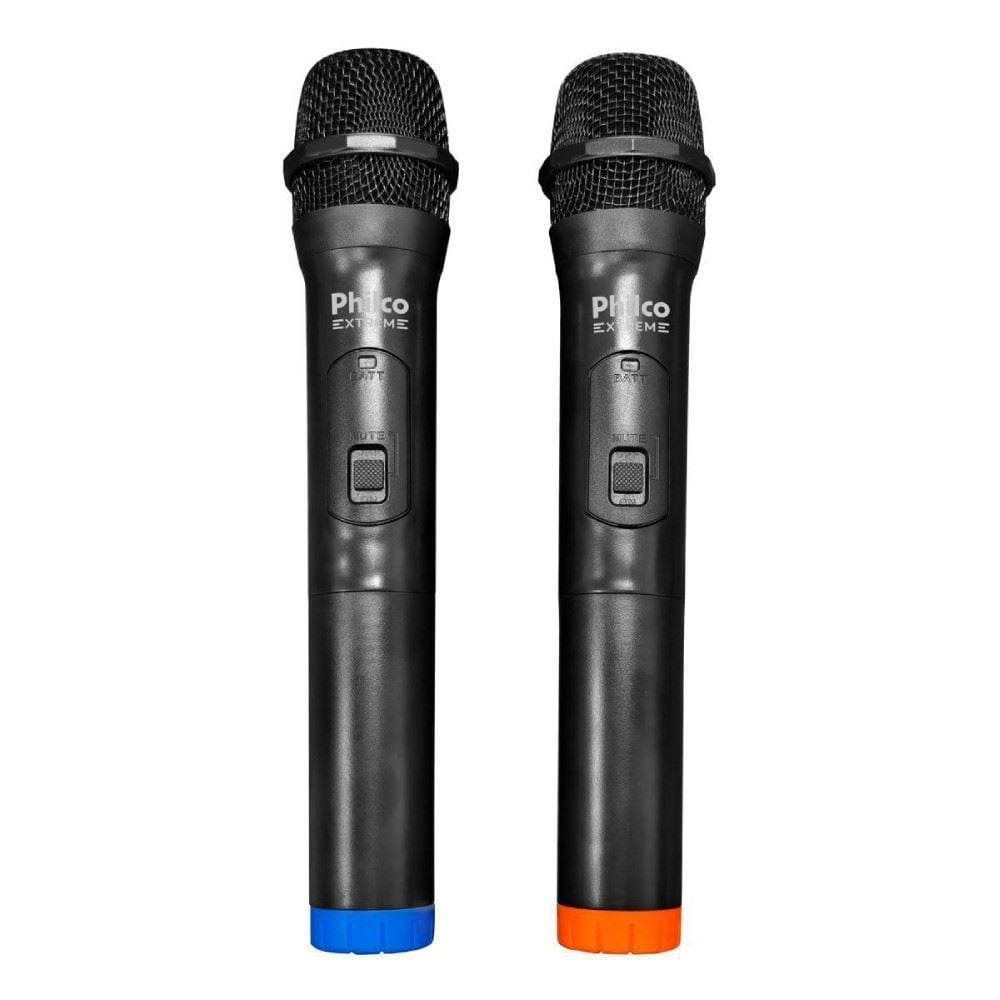 Caixa de Som Amplificada Philco Ex Bass 1200W com 2 Microfones Pcx6900 