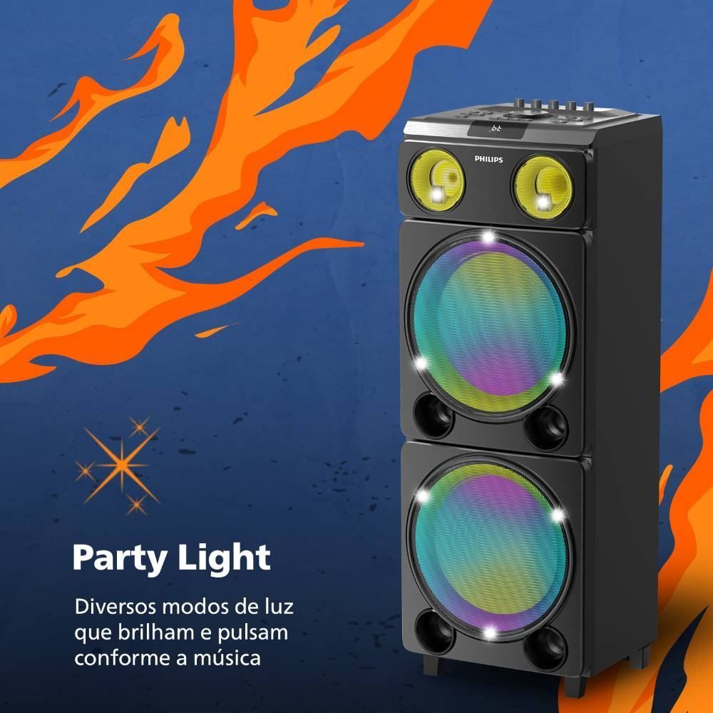 Caixa de Som Bluetooth Philips Party Speaker 2400W Tax5509