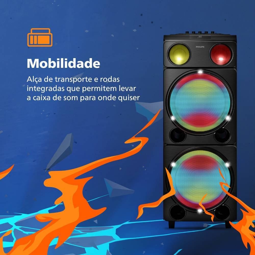 Caixa de Som Bluetooth Philips Party Speaker 2400W Tax5509
