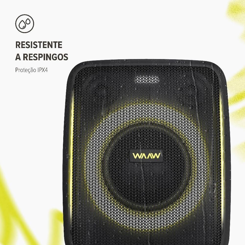 Caixa de Som Bluetooth Waaw Alok Speaker Beat 1000