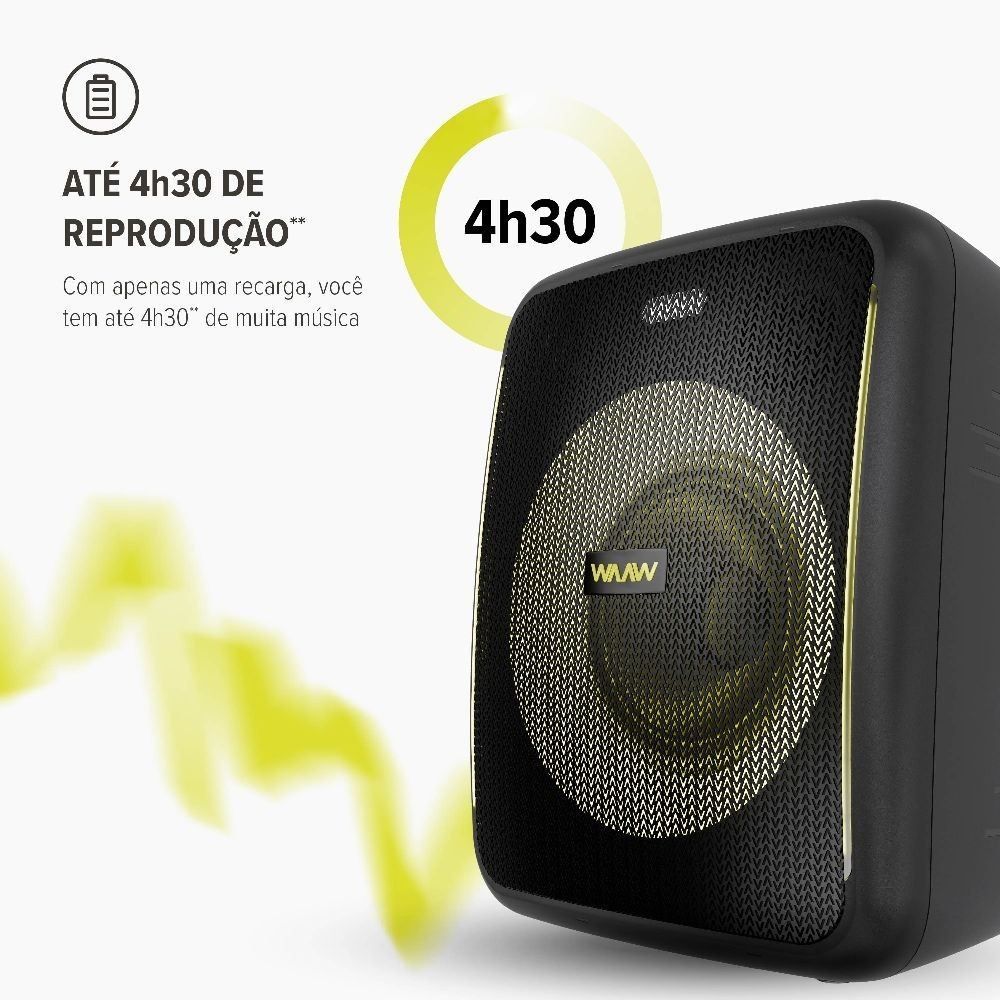 Caixa de Som Bluetooth Waaw Alok Speaker Beat 1000