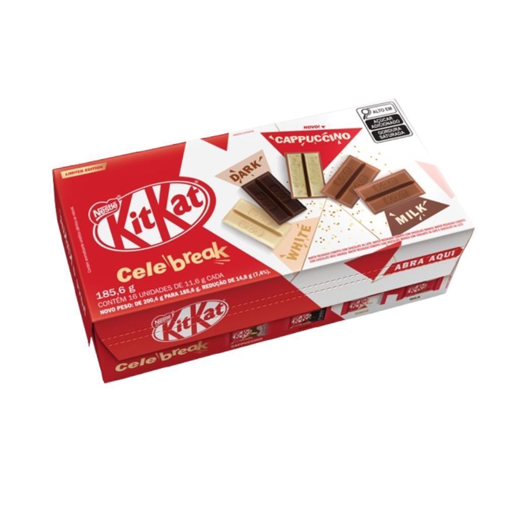 Caixa Kit Kat Sortidos Celebreak Nestlé - 185,6g