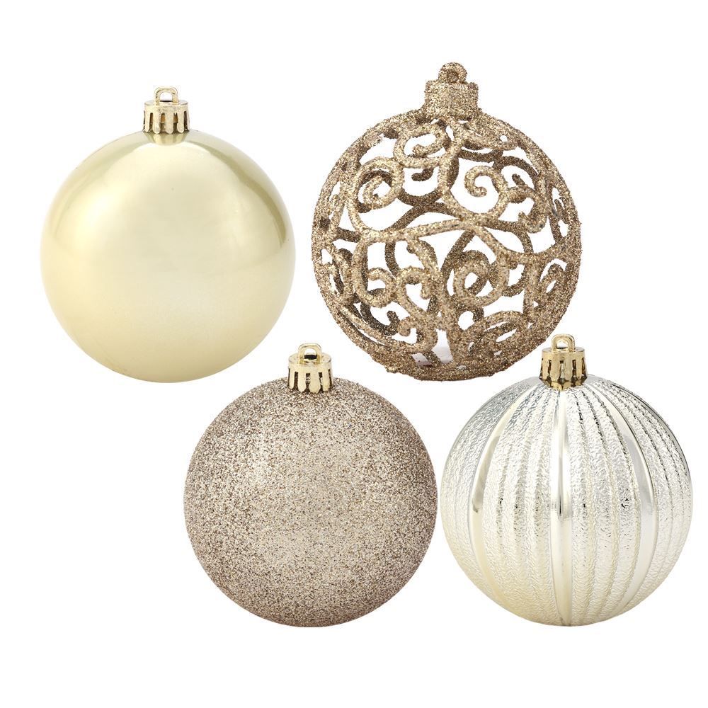 Caixa Mix Bola De Natal Com 4 Unidades Dourada Havan Casa - ST79405