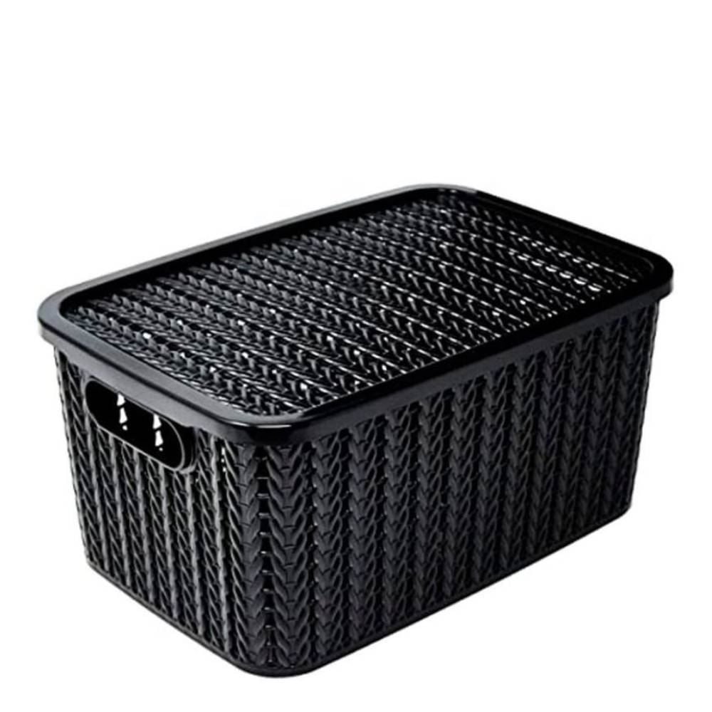 Caixa Organizadora Com Tampa Plasútil 14 Litros - Preto