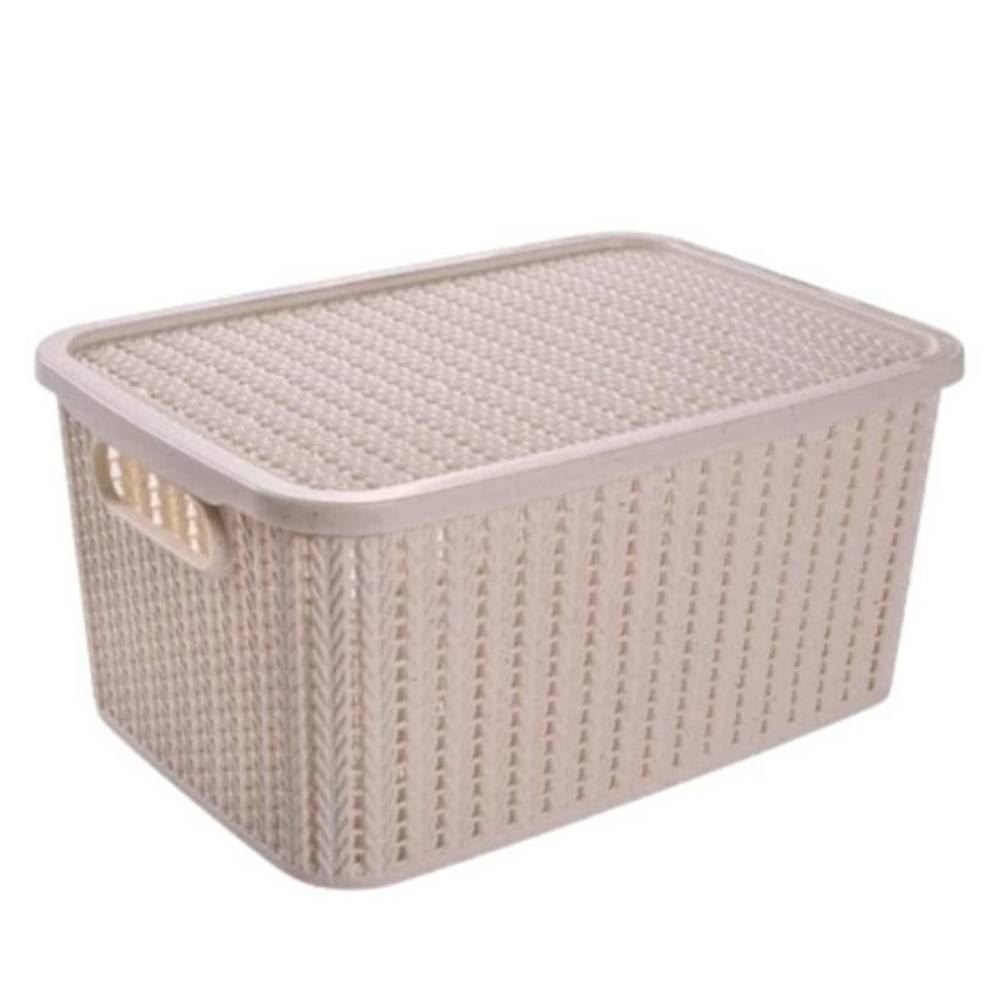 Caixa Organizadora Com Tampa Plasútil 8 Litros - Marmorizado