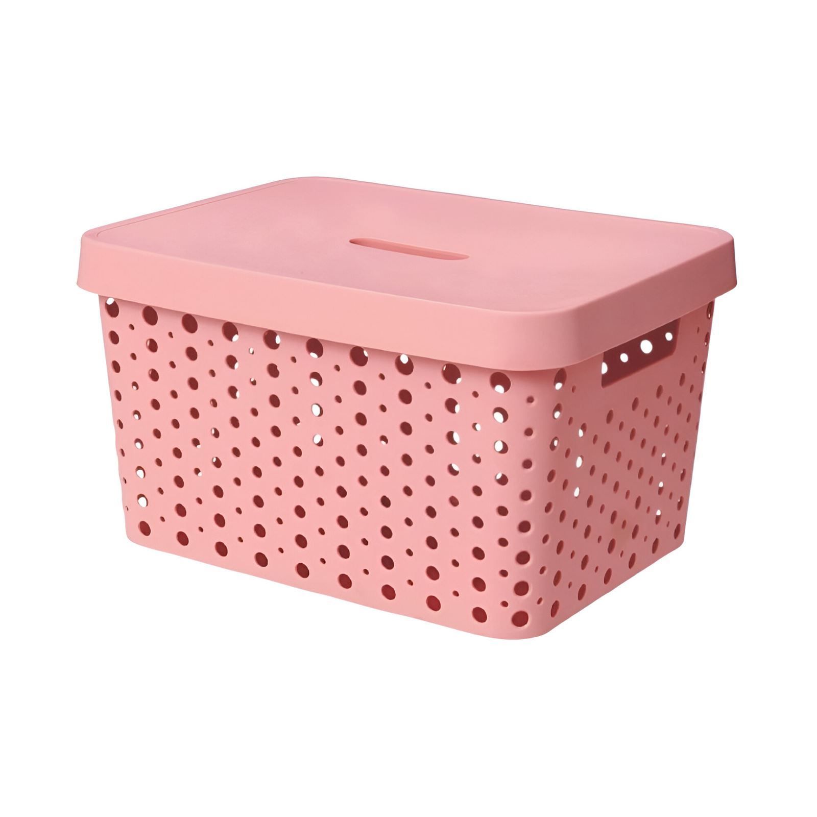 Caixa Organizadora Com Tampa Usual Utilidades 17 Litros - Rosé