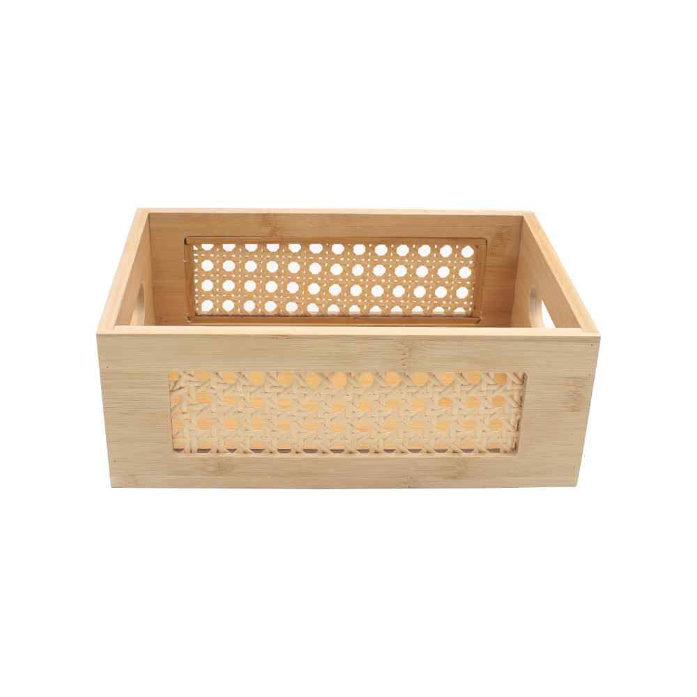 Caixa Organizadora De Bambu Sem Tampa Havan Casa 24Cm - Natural