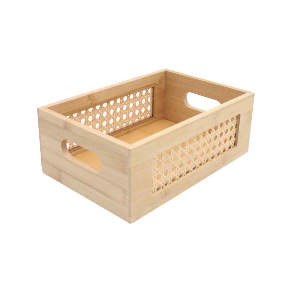 Caixa Organizadora De Bambu Sem Tampa Havan Casa 24Cm - Natural
