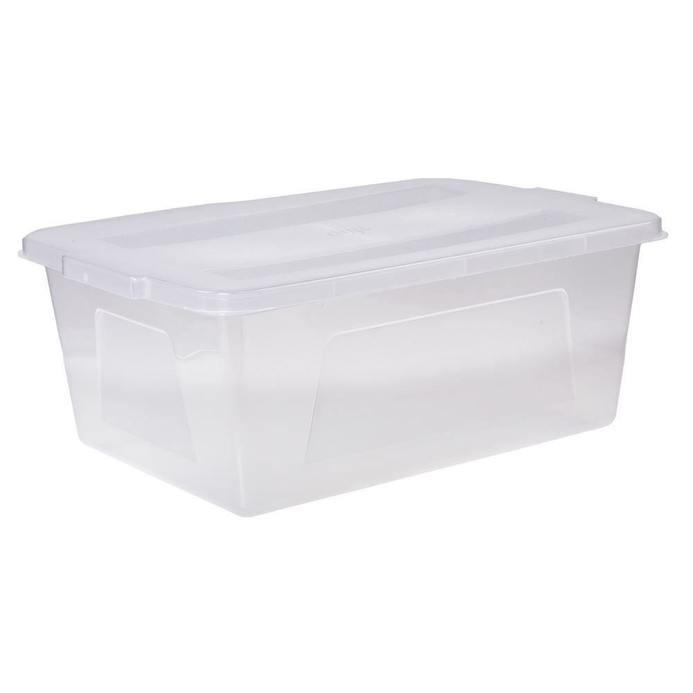 Caixa Organizadora Dup Com Tampa 12 Litros - Transparente