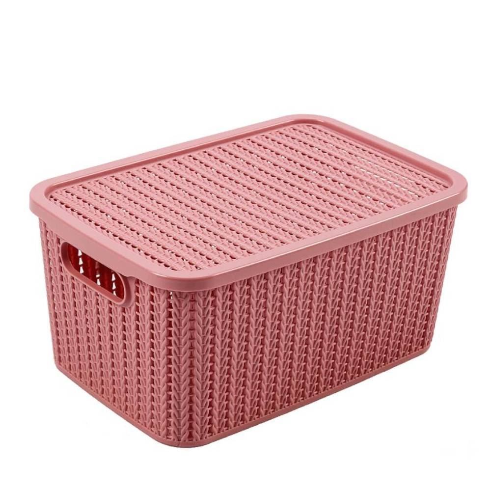 Caixa Organizadora Plasútil Com Tampa 4,7 Litros - Rose