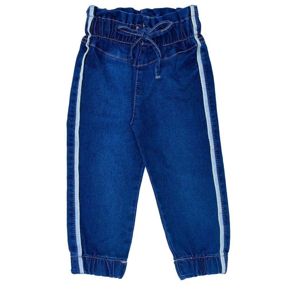 Calça 1 a 3 anos Jeans Jogger Colorido Laterais Yoyo Kids