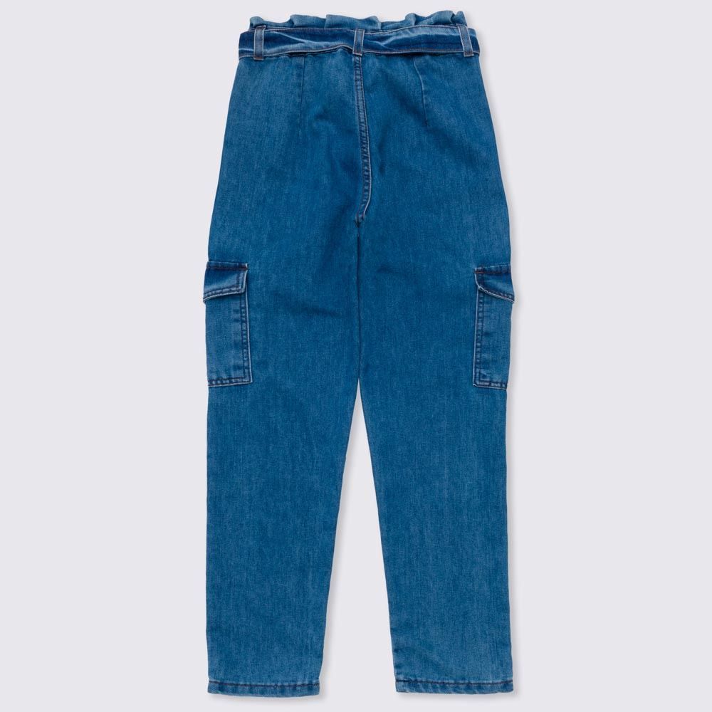 Calça 12 a 16 anos Jeans Clochard + Faixa Marmelada