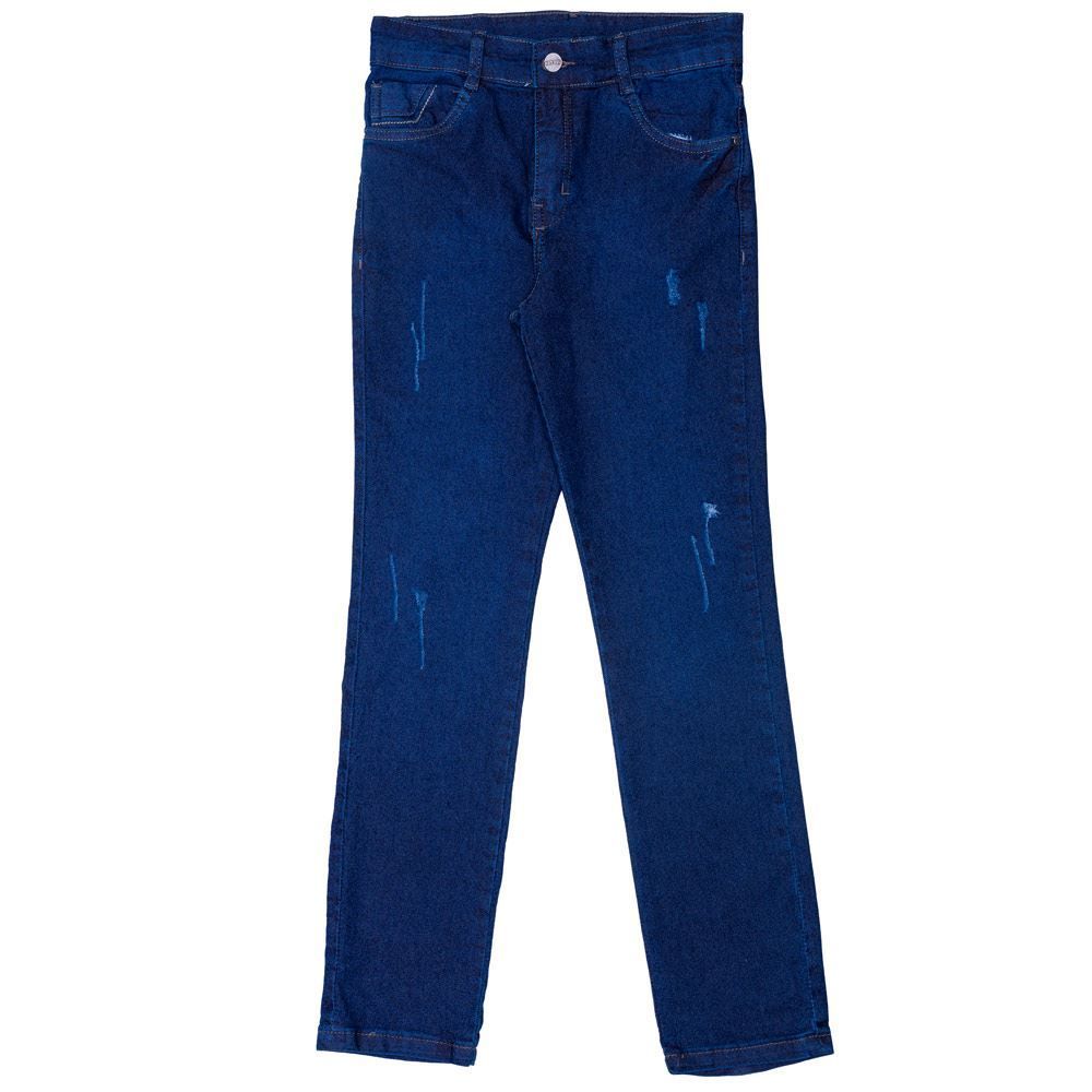 Calça 12 a 16 anos Jeans Skinny + Puídos Hot Dog