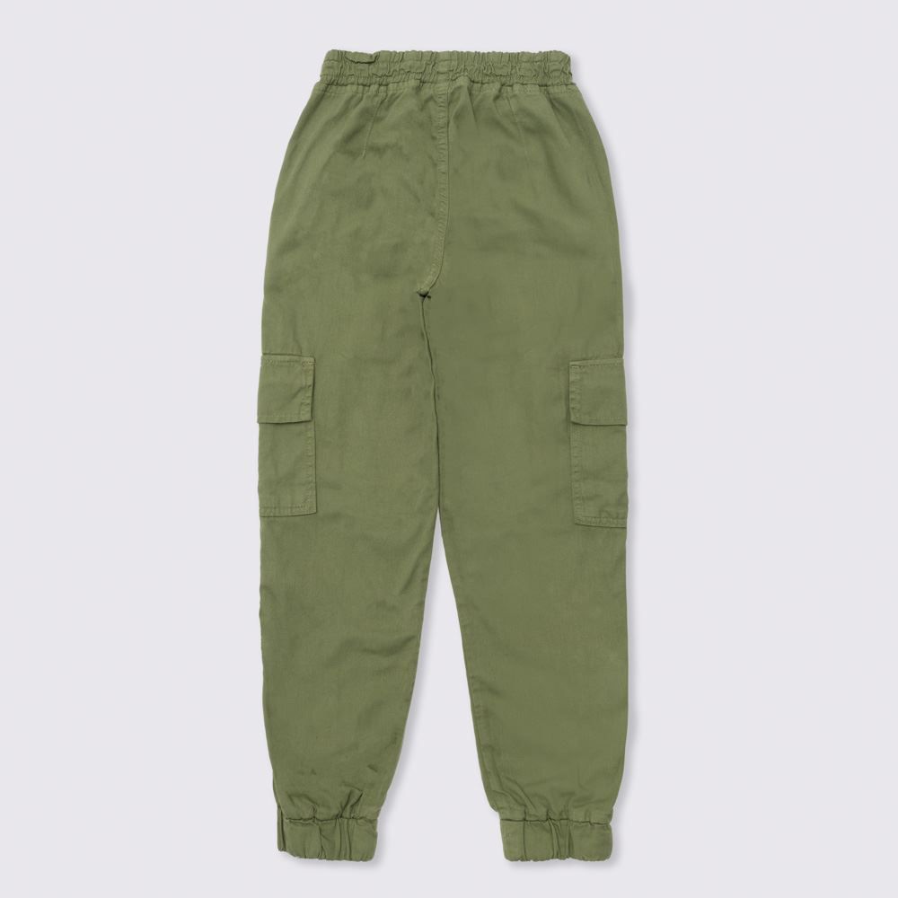 Calça 12 a 16 anos Sarja Jogger Bolso Cargo Hot Dog