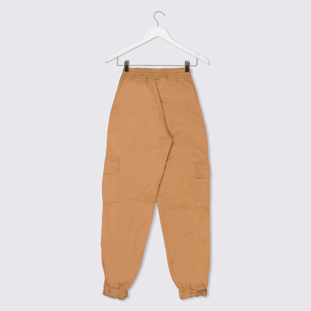Calça 12 a 16 anos Sarja Jogger Bolso Cargo Hot Dog