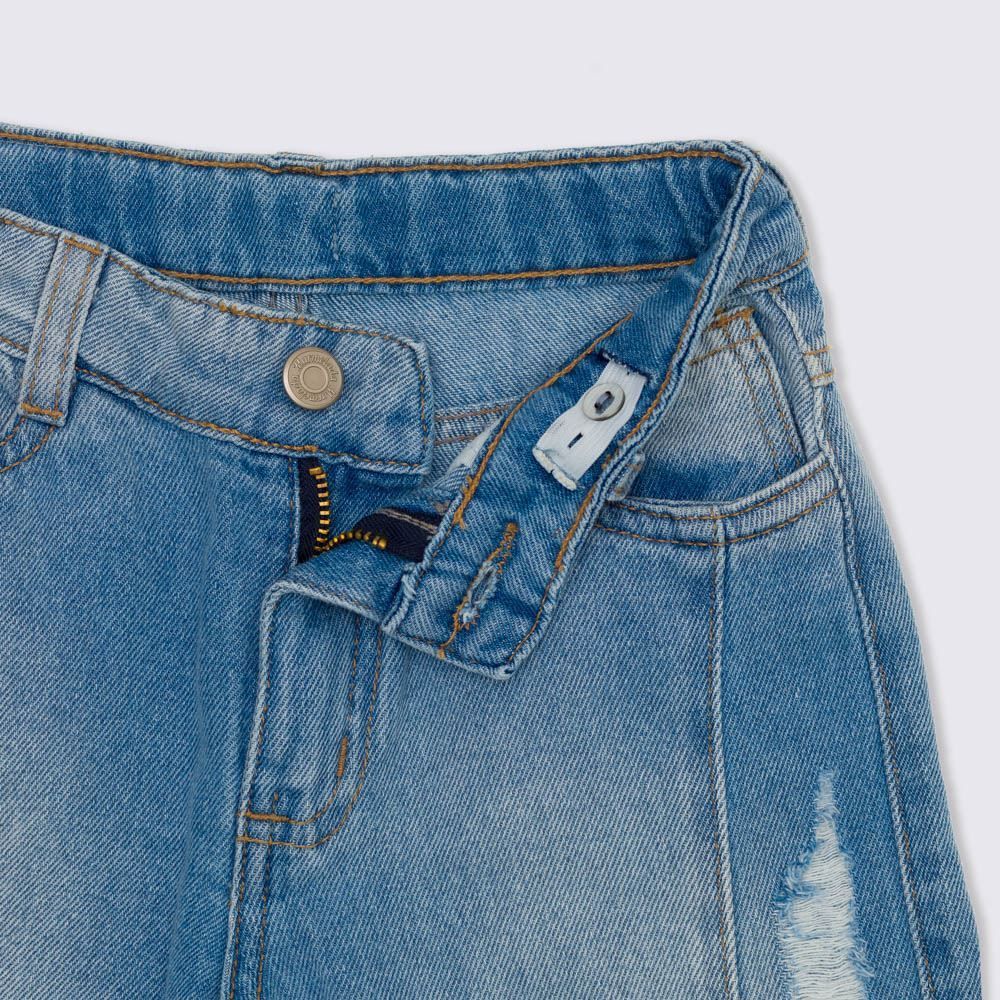 Calça 4 a 10 anos Jeans Mom Recorte Marmelada