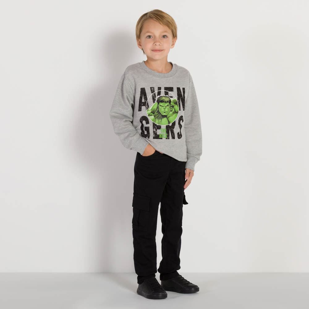 Calça 4 a 10 anos Sarja com Bolsos Cargo Hot Dog