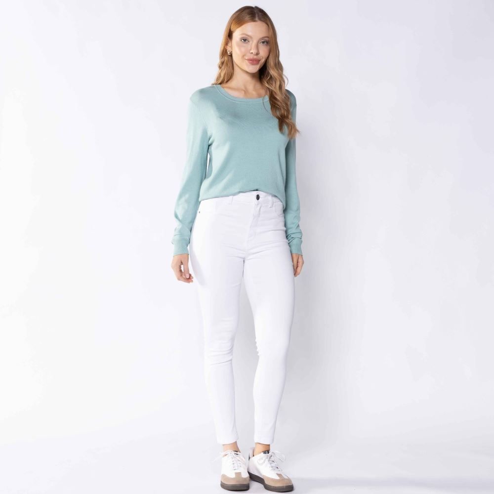 Calça Cigarrete De Sarja Beatrice Patrícia Foster