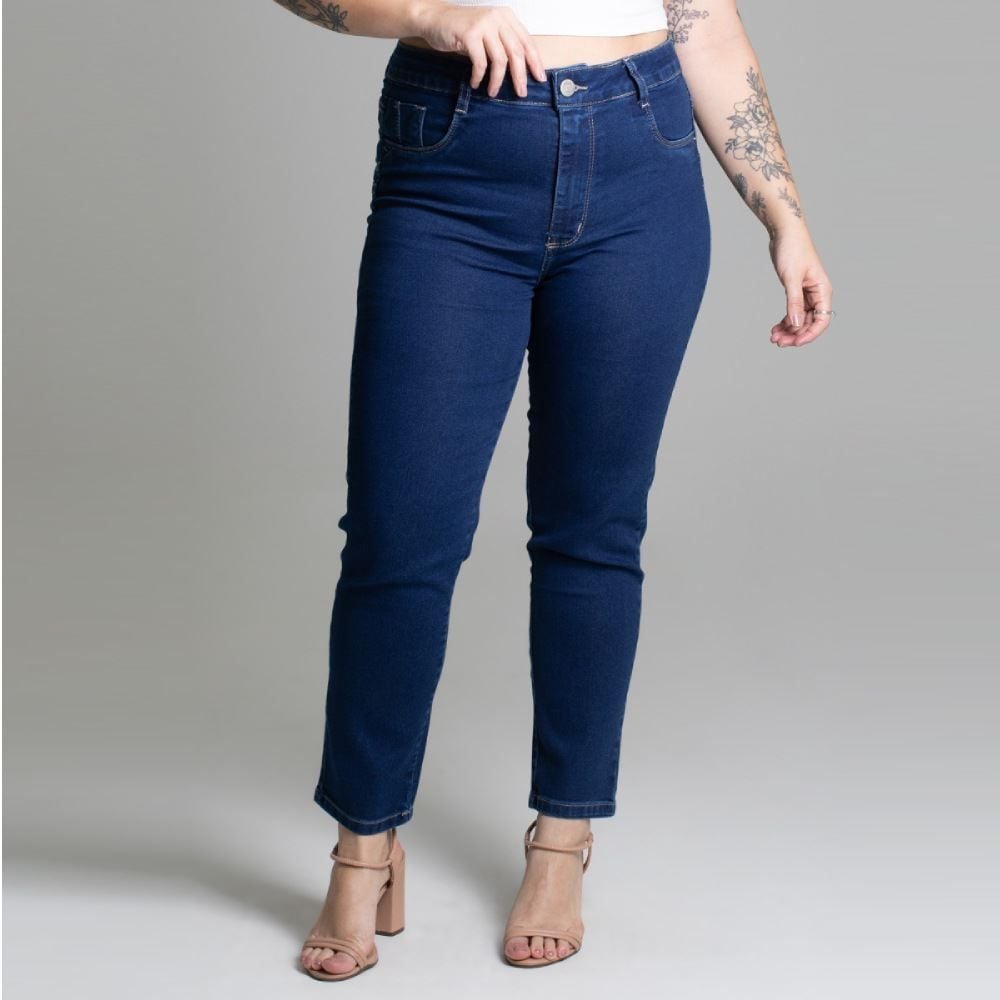 Calça Feminina Cigarrete Jeans Sawary