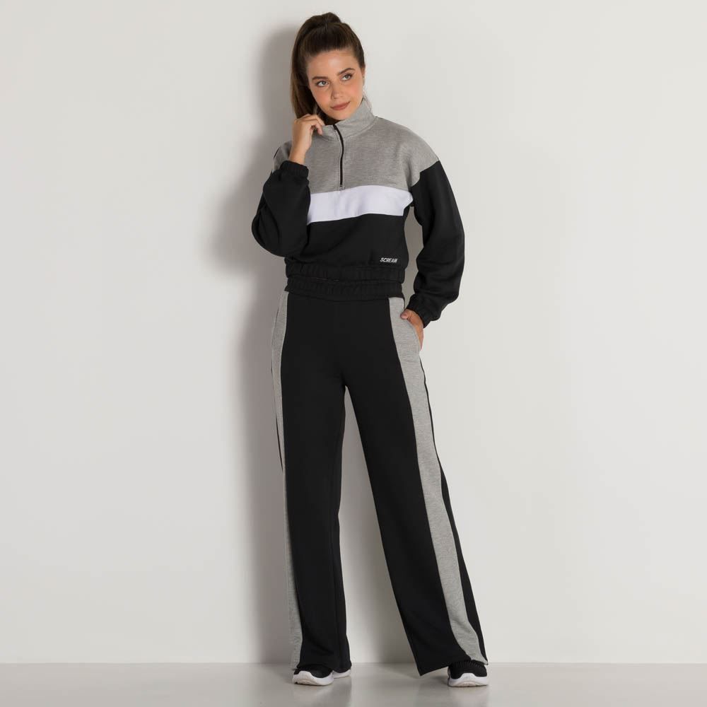 Calça de Moletom Wide Leg Scream