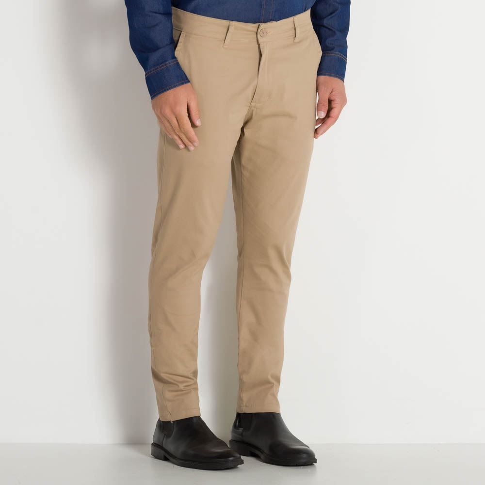 Calça Em Sarja Bolso Faca Marc Alain