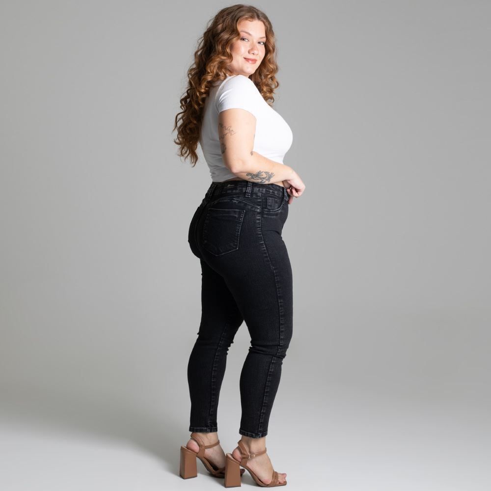 Calça Feminina Cigarrete Jeans Sawary