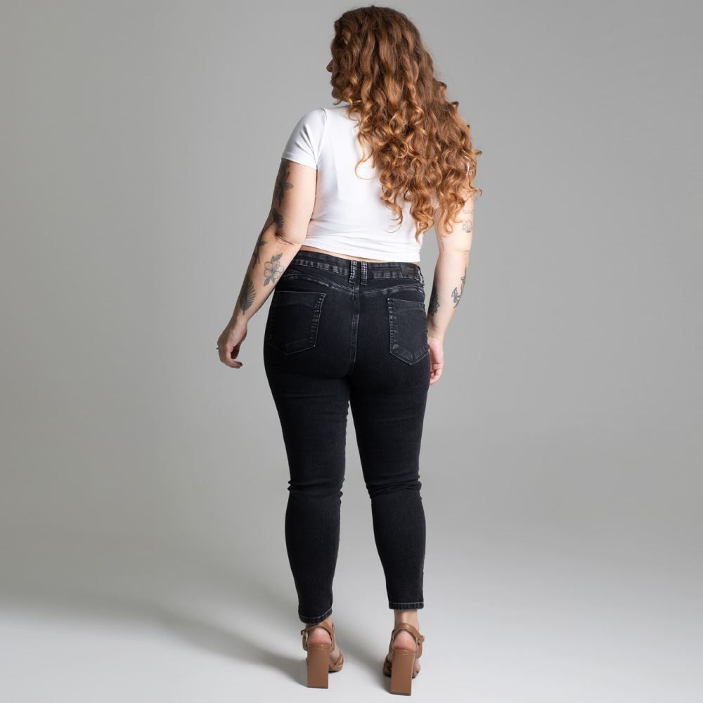 Calça Feminina Cigarrete Jeans Sawary
