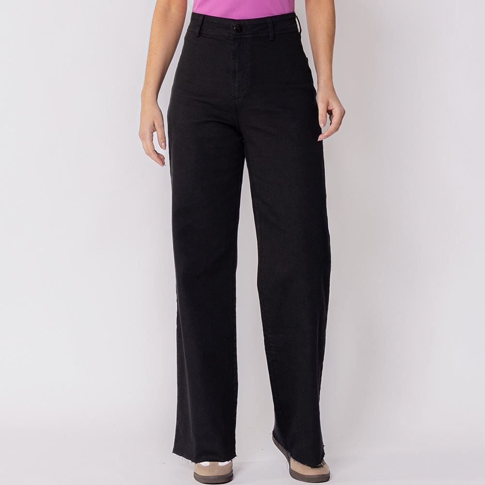 Calça Feminina De Sarja Wide Leg Boby Blues