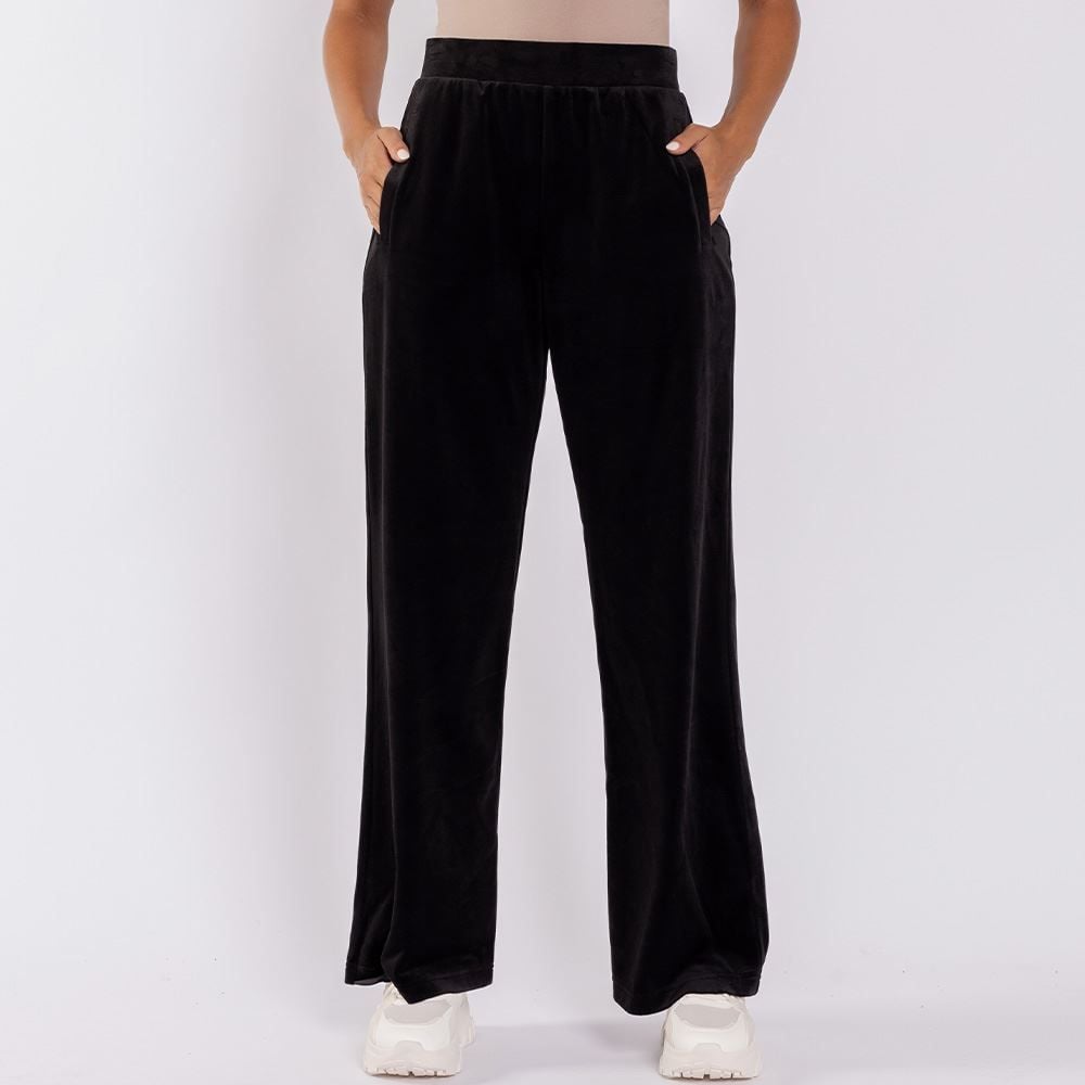 Calça Feminina Esportiva Wide Leg Em Plush Scream