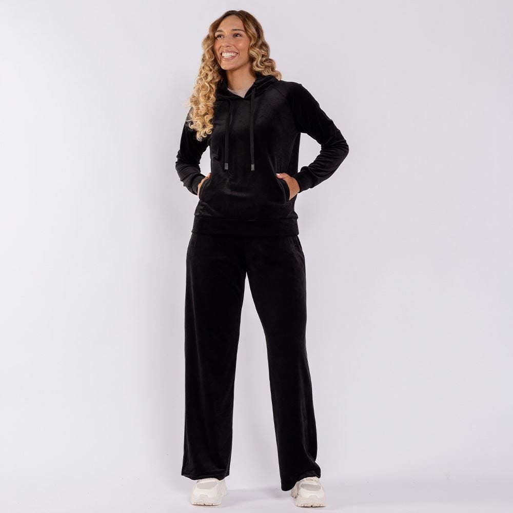 Calça Feminina Esportiva Wide Leg Em Plush Scream