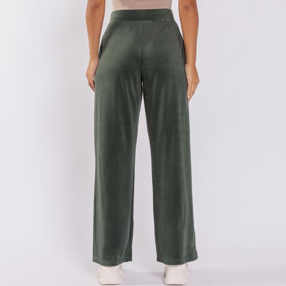 Calça Feminina Esportiva Wide Leg Em Plush Scream