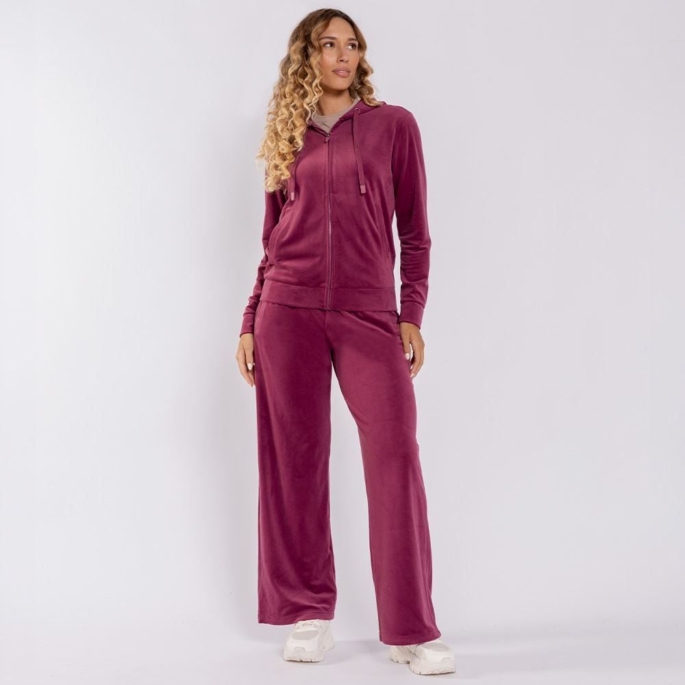 Calça Feminina Esportiva Wide Leg Em Plush Scream