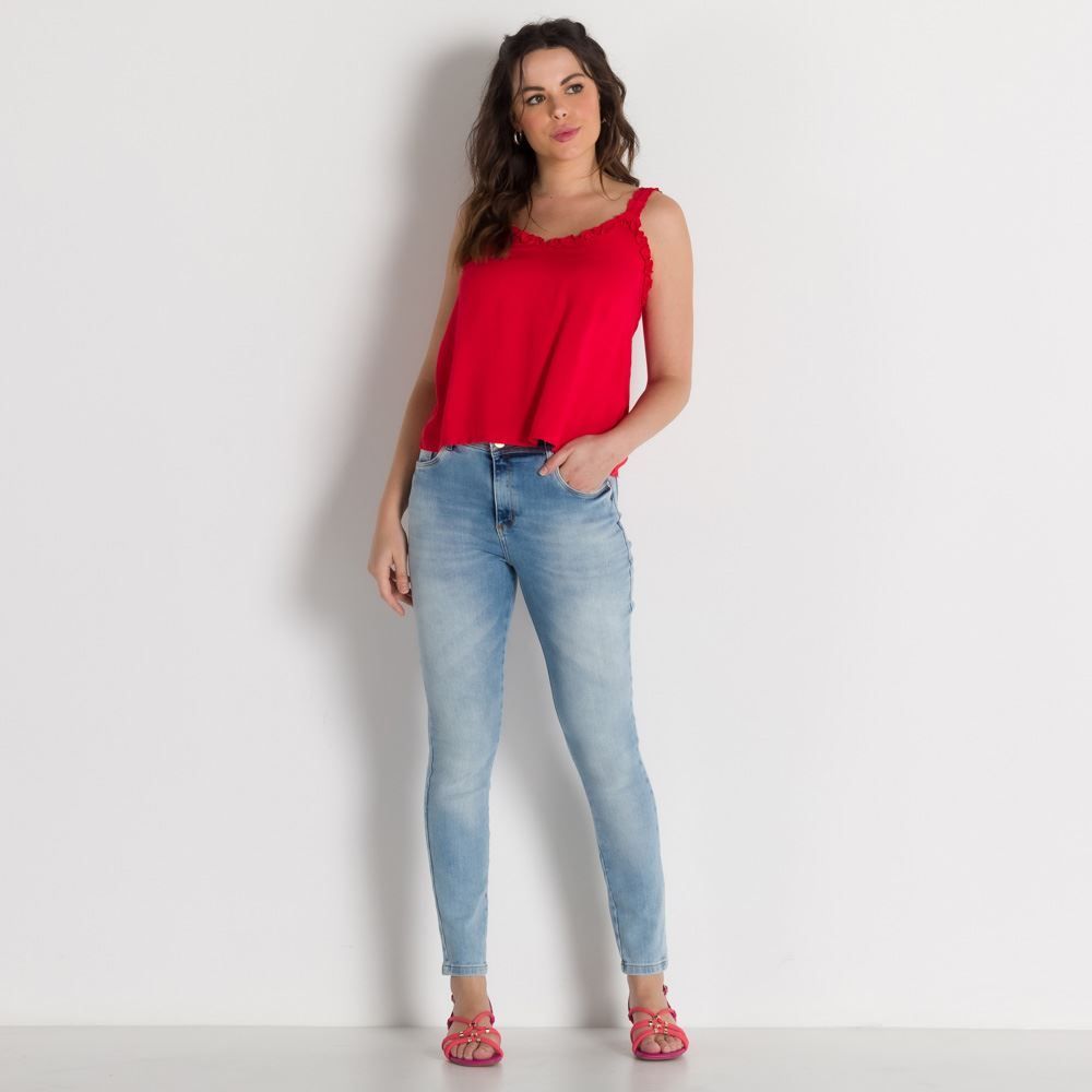 Calça Feminina Jeans Cigarrete Patrícia Foster