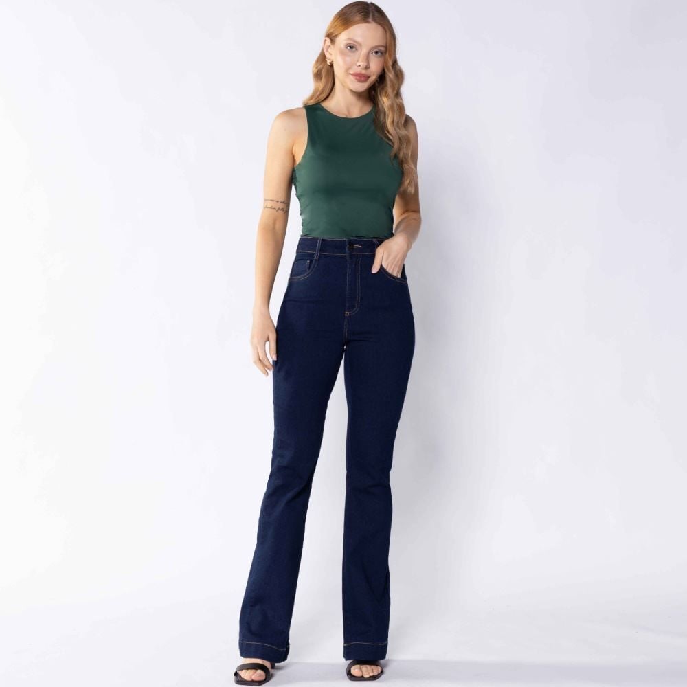 Calça Feminina Jeans Flare Patricia Foster