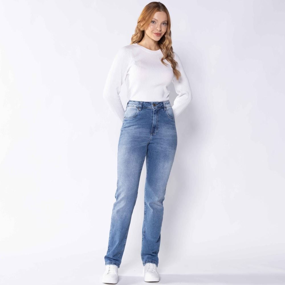 Calça Feminina Jeans Reta Patricia Foster