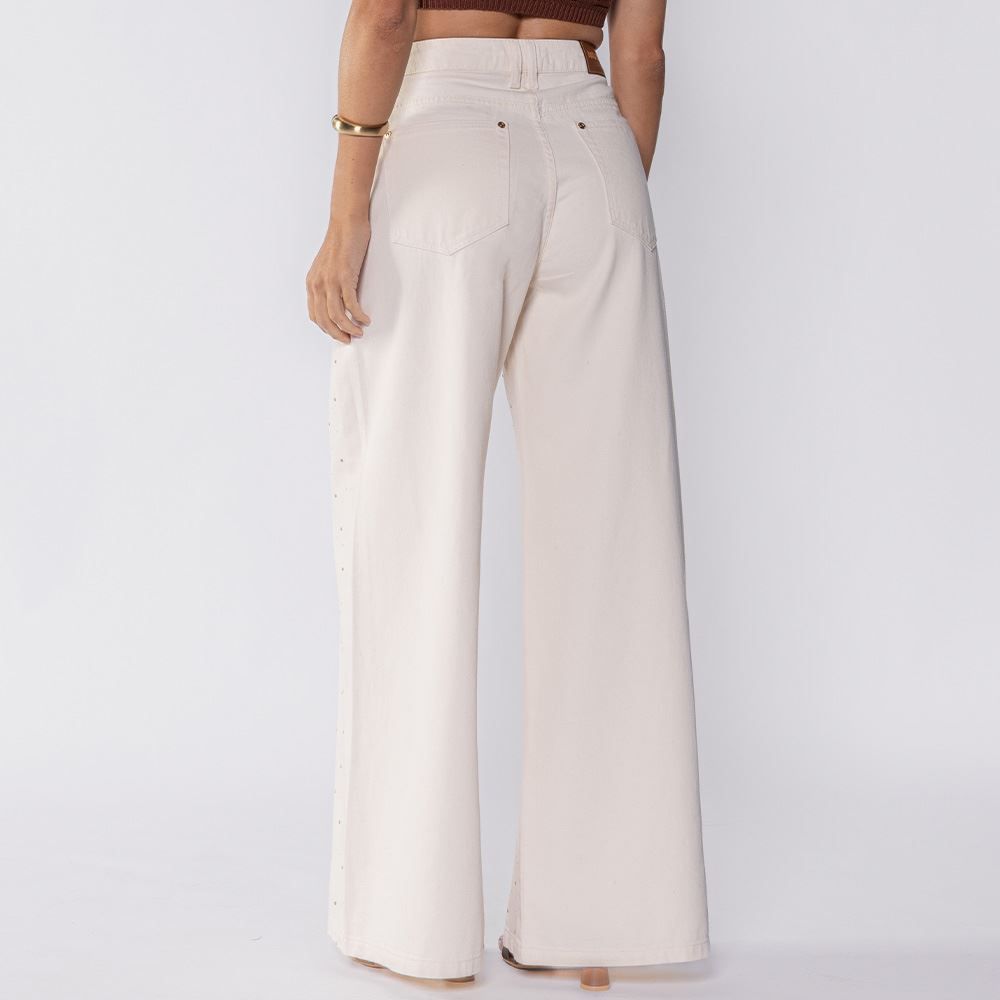 Calça Feminina Palazzo Com Strass Boby Blues