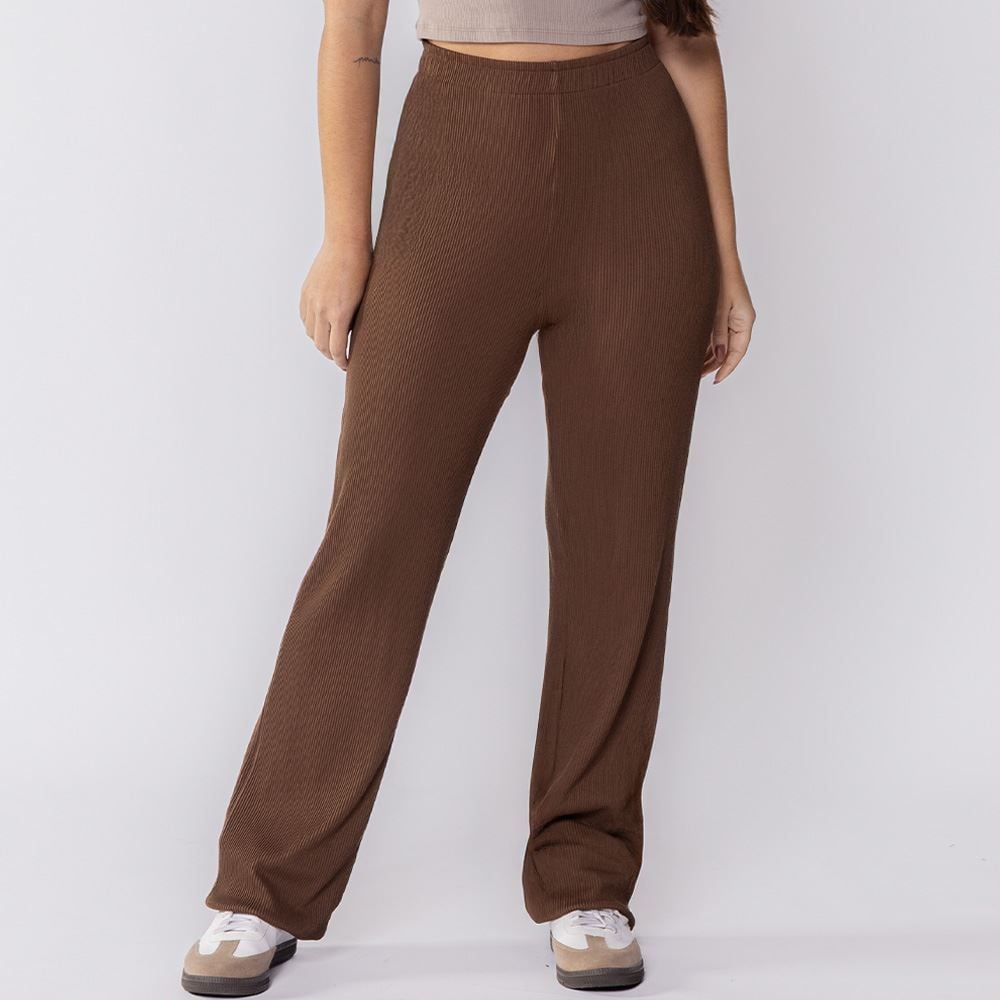 Calça Feminina Reta De Viscose Patricia Foster