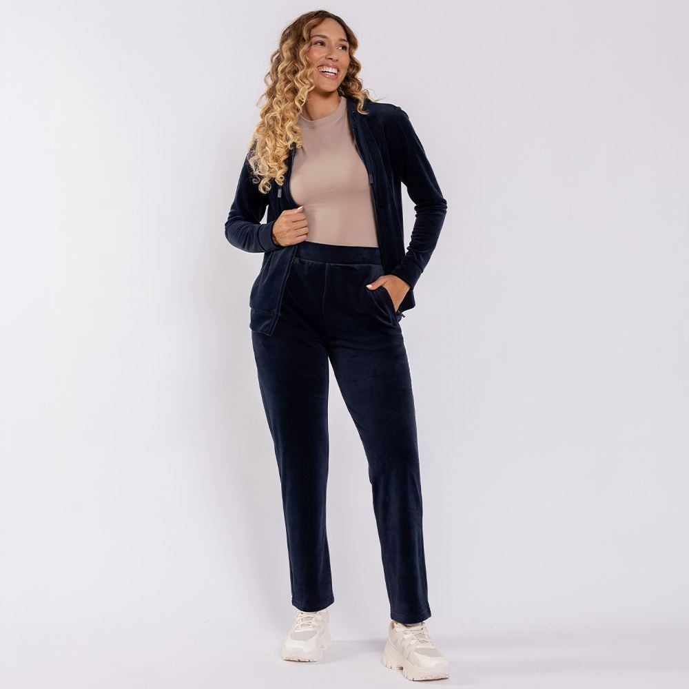 Calça Feminina Esportiva Reta em Plush Scream