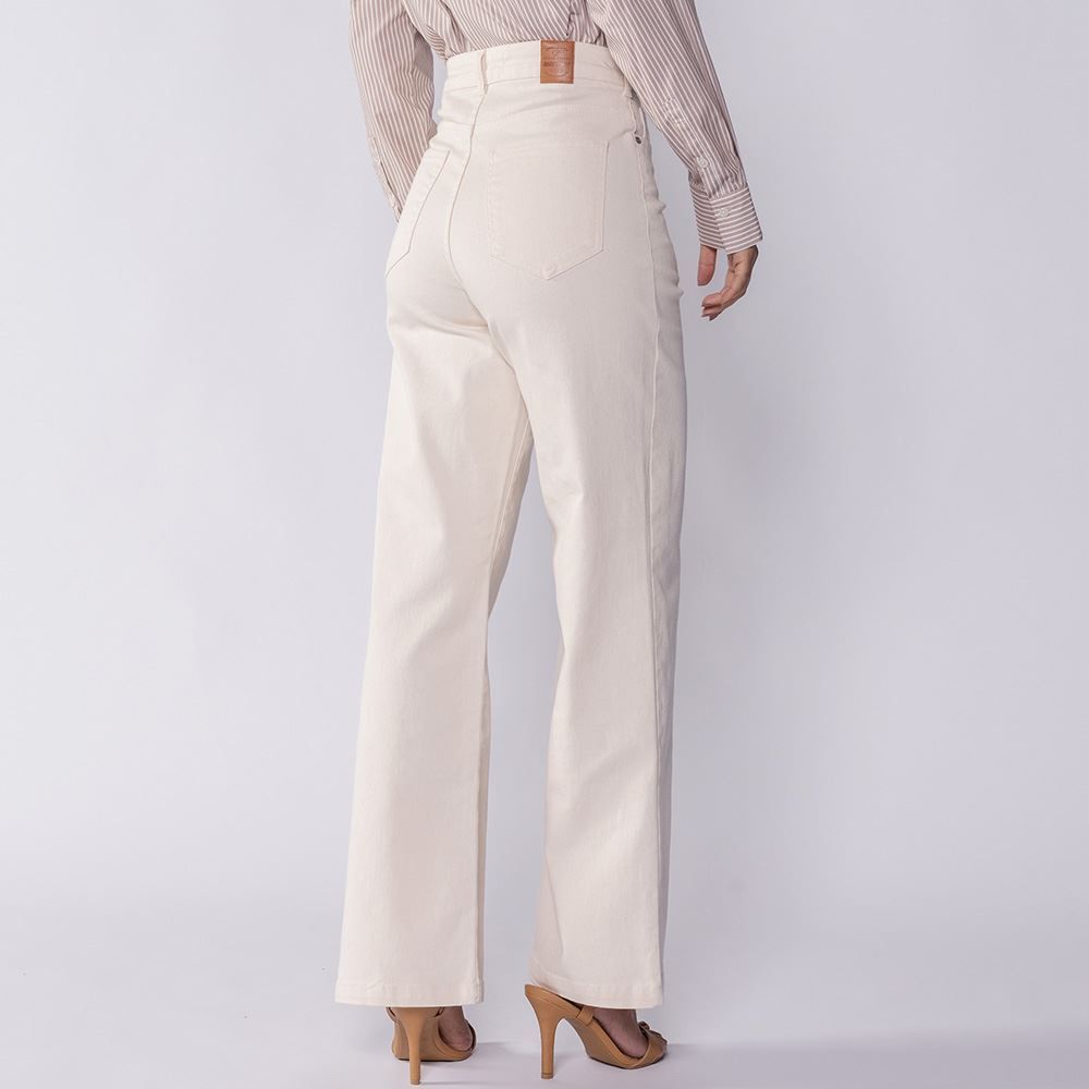 Calça Feminina Wide Leg Collor Sarja Boby Blues