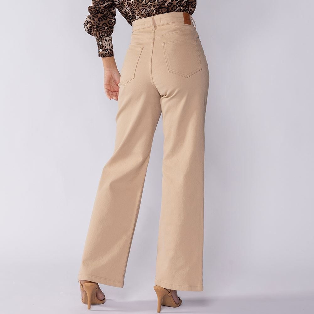 Calça Feminina Wide Leg Collor Sarja Boby Blues