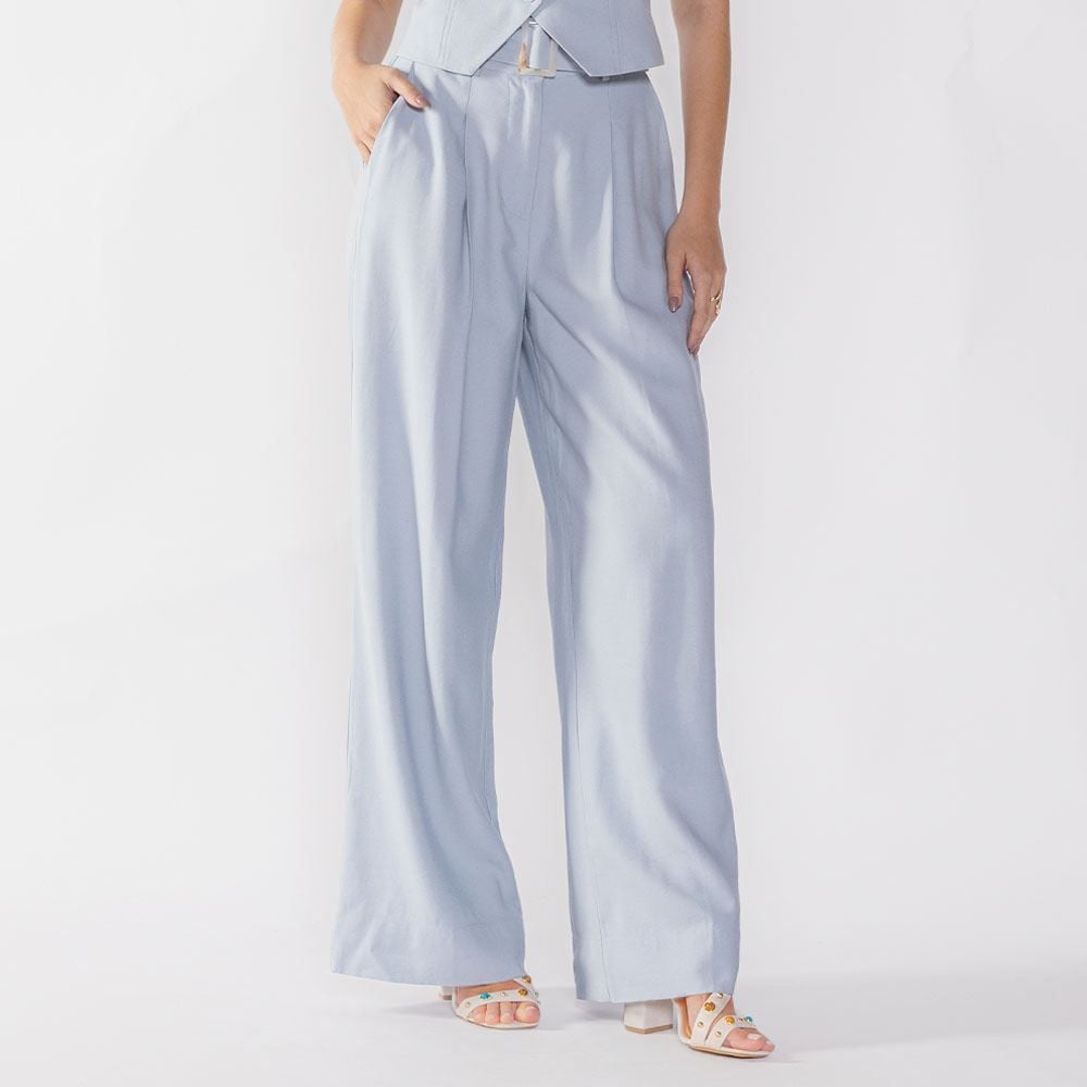 Calça Feminina Wide Leg Com Cinto Patricia Foster