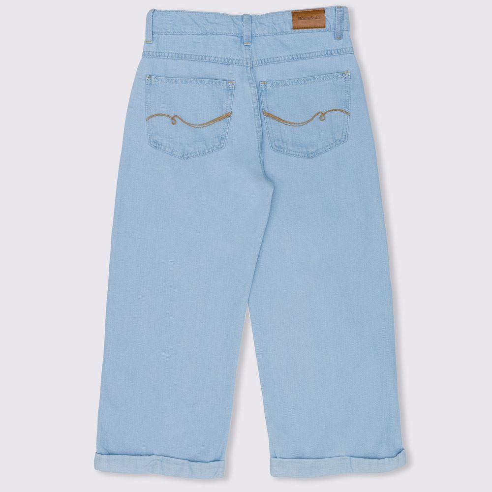 Calça Jeans 12 a 16 anos Straight Barra Dobrada Marmelada