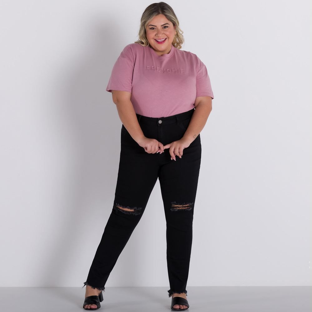 Calça Jeans Black Plus Size Patrícia Foster Mais