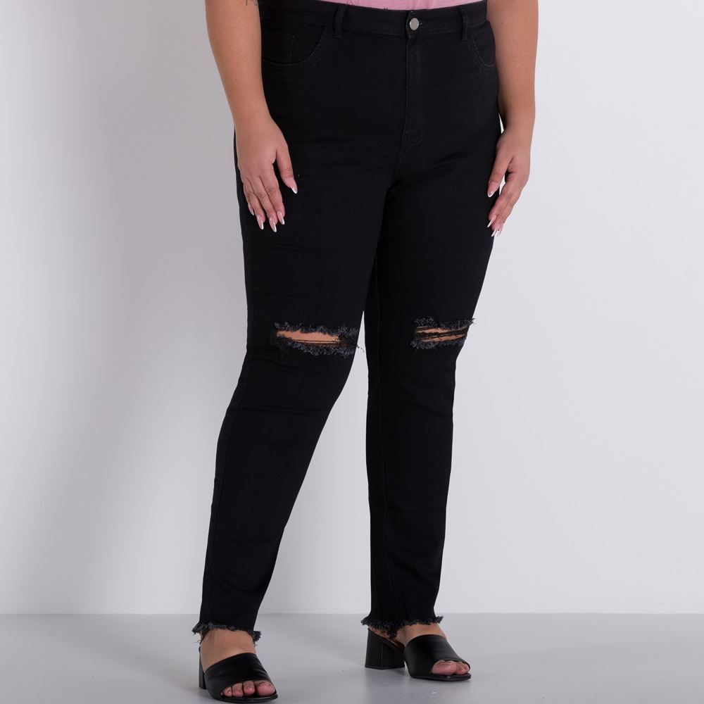 Calça Jeans Black Plus Size Patrícia Foster Mais