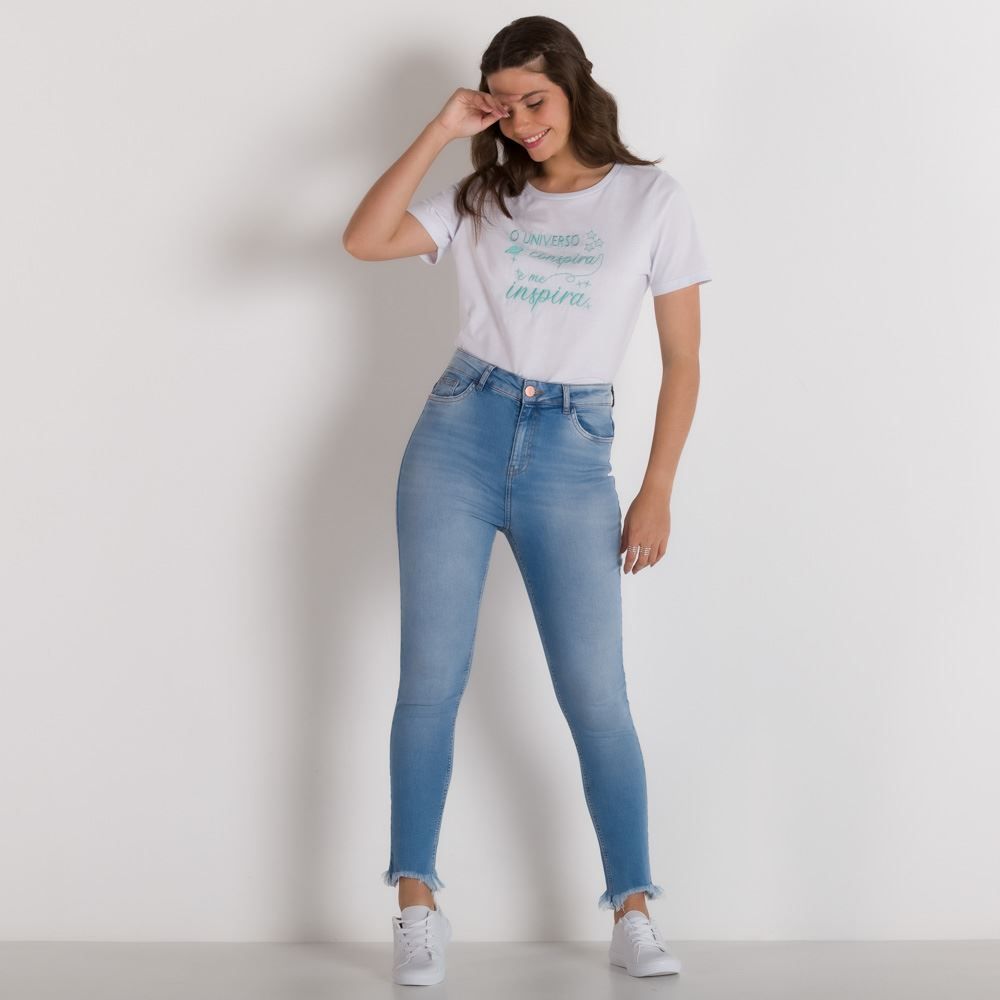 Calça Jeans Cigarrete Clara Boby Blues