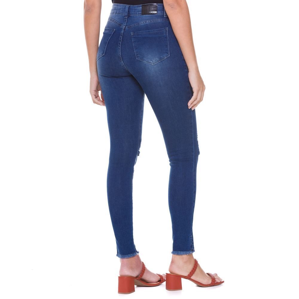 Calça Jeans Cigarrete com Strass nos Bolsos Zune By Sabrina Sato
