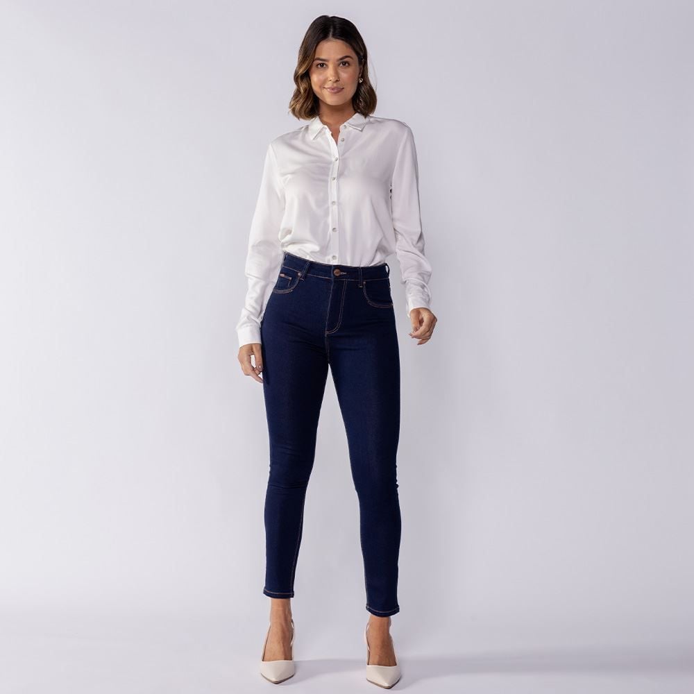Calça Jeans Feminina Cigarrete Patricia Foster
