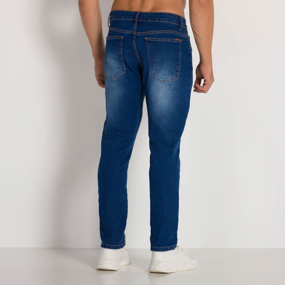 Calça Jeans Denim Médio Slim Marc Alain