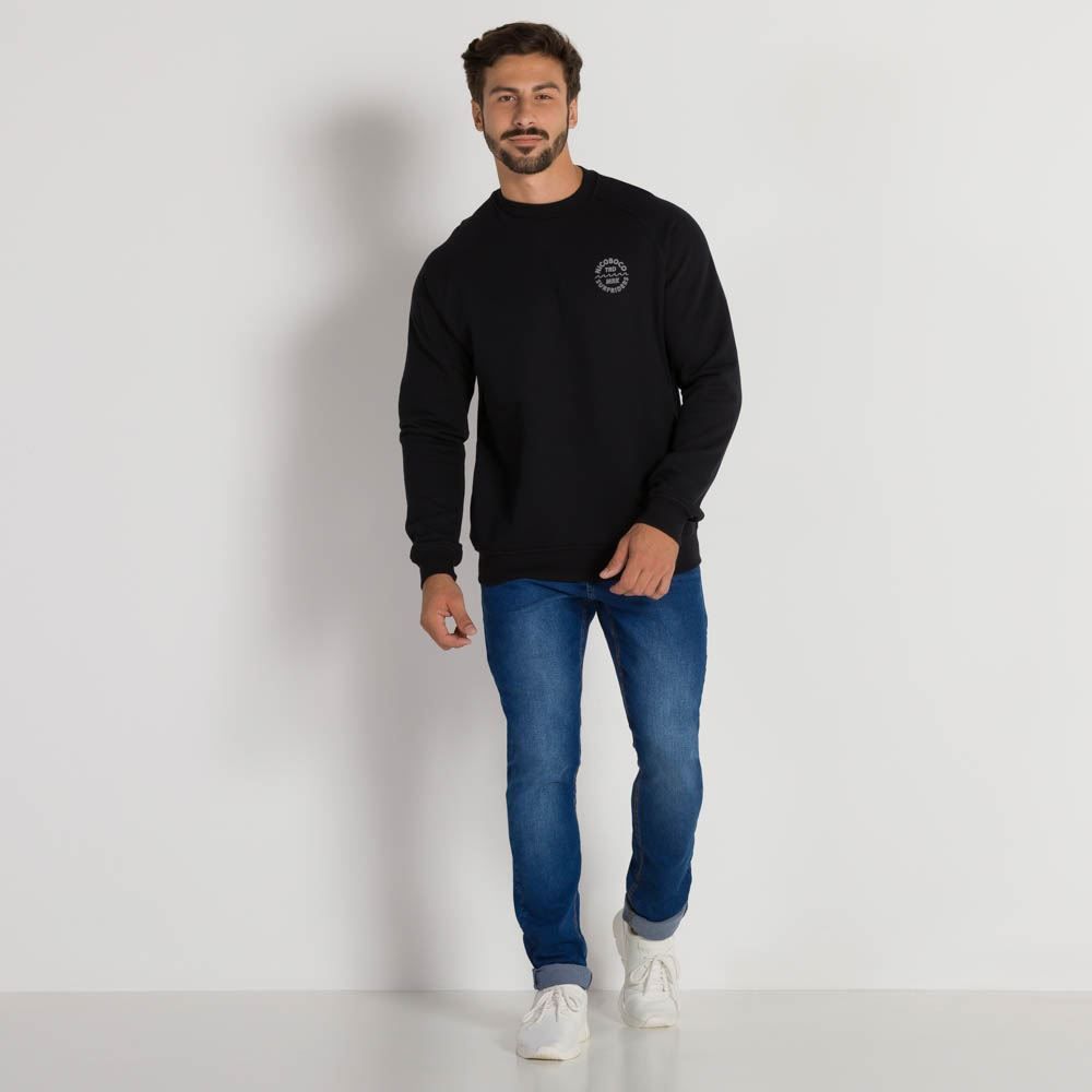 Calça Jeans Denim Médio Slim Marc Alain